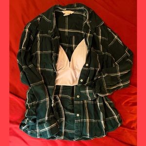 2 for $15 / H&M Green Flannel